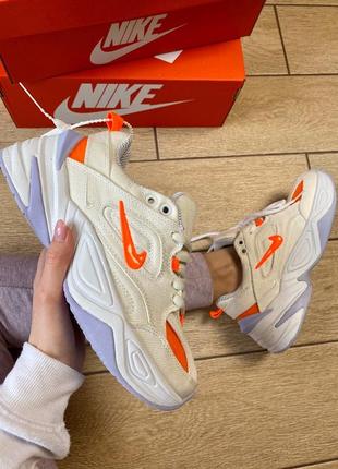 Nike m2k tekno cream neon orange