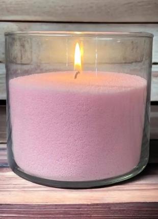 Рожеві насипні свічки з гнотом 1 кг +1 м гноту, гранульований пальмовий віск