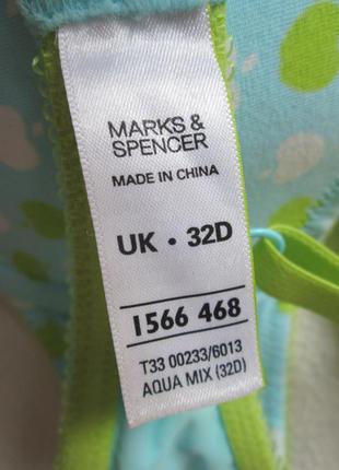 Классный милый хлопковый бюстгальтер принт яблочки marks & spencer7 фото