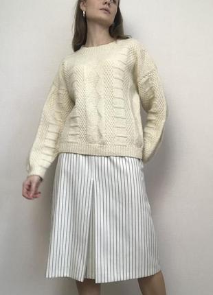 Шерстяной теплый свитер женский светлый на зиму осень весну7 фото