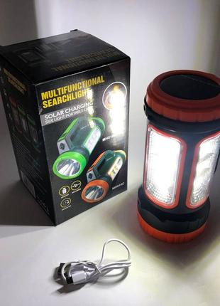 Кемпінговий ліхтар xbl 818c-3w+cob, ліхтар-світильник акумуляторний кемпінговий. колір: помаранчевий2 фото