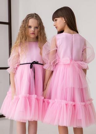 Сукня святкова рожева2 фото