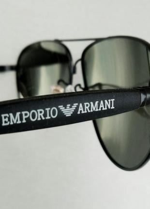 Emporio armani окуляри краплі унісекс сонцезахисні дзеркальні металік9 фото