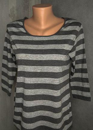 Лонгслів в полоску з замочком на спині 5