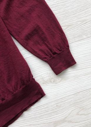 Шерстяний гольф, светр, джемпер gant fine merino wool turtleneck sweater burgundy6 фото