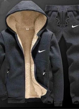 Мужской спортивный костюм на меху members nike