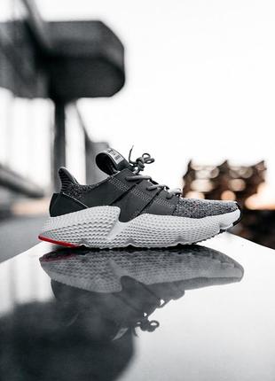 Adidas prophere grey solar red, женские кроссовки адидас, летние4 фото