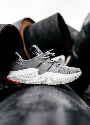 Adidas prophere grey solar red, женские кроссовки адидас, летние7 фото