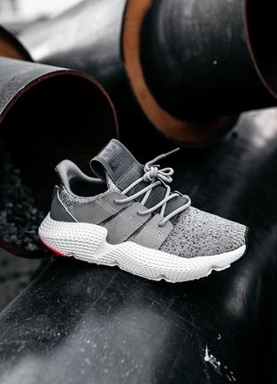 Adidas prophere grey solar red, женские кроссовки адидас, летние9 фото