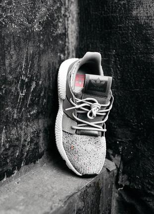 Adidas prophere grey solar red, женские кроссовки адидас, летние10 фото