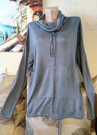 Тонкая свободная кофта балахон