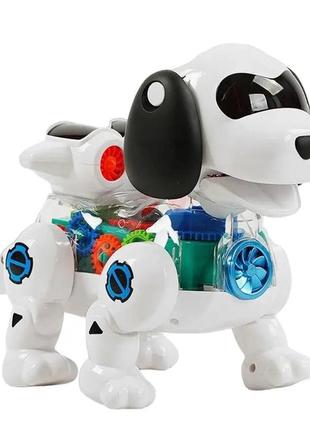 Собачка-робот інтерактивна  "wtoys" українське озвучування, рухається вперед, шестерні, пісні та фрази, в коробці