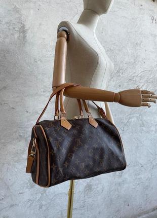 Жіноча сумка louis vuitton speedy 30 brown люкс якість