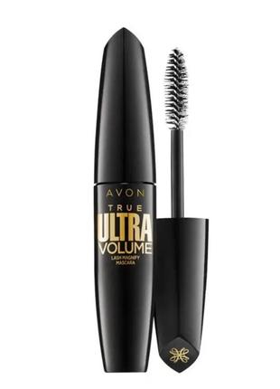 Туш для вій " ultra volume " avon true 10ml.( black / чорна )