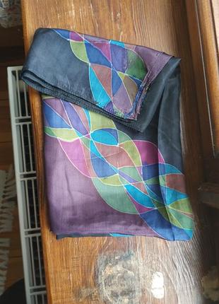 Батик шелковый платок ручной работы шарф из шелка шовковий батік ручної роботи