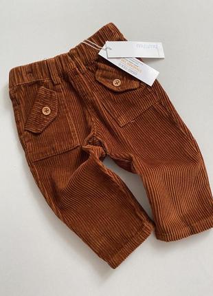 Вельветовые коричневые брюки/штаны 6 месяцев bout’chou франция