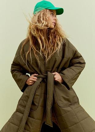 Стёганое пальто h&m новое ( 48-52)
