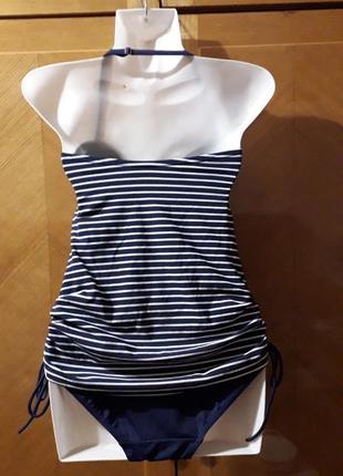 F&f классный слитный купальник- платье в полоску2 фото