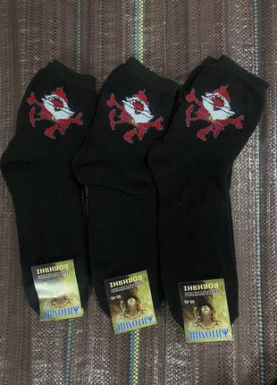 Чоловічі прикольні новорічні теплі махрові шкарпетки 41-45
