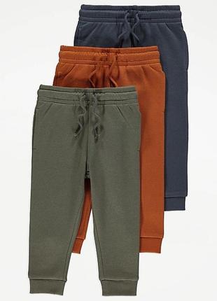 Тёплые штаны на флисе george на мальчика 2-3 года 92-98 см джогеры джордж