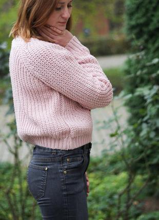 Женский розовая кофта \ свитер5 фото