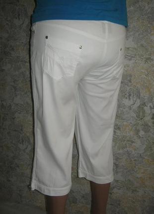 Белые капри тянутся бриджи хорошая посадка