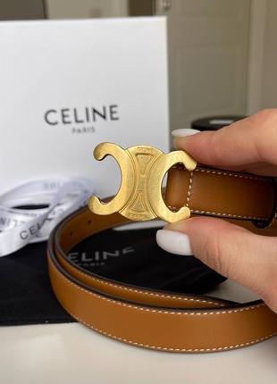 Ремень celine brown premium1 фото