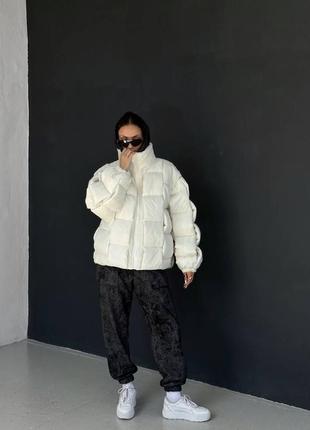 Зимняя теплая куртка плетенка плащевка, наполнитель - синтепон (плотность 250)4 фото