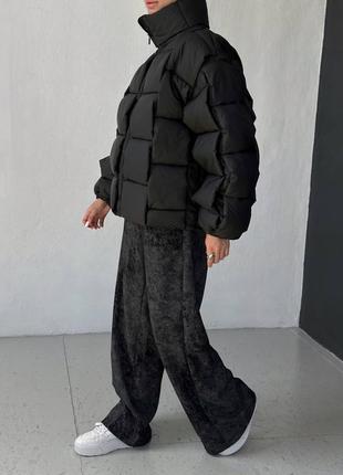 Зимняя теплая куртка плетенка плащевка, наполнитель - синтепон (плотность 250)8 фото