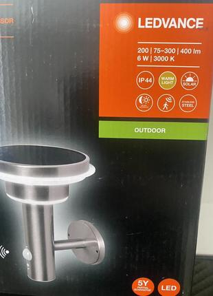 Світильник фасадний osram endura style solar wall double circle 6w (400lm) 3000k bk