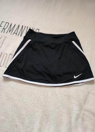 Женская юбка nike power skirt - черно-белая2 фото