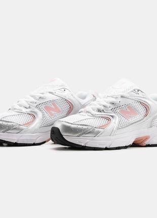 Женские кроссовки new balance 530 white/pink