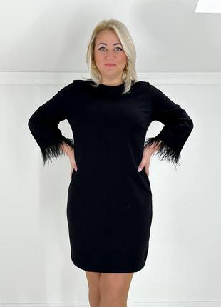Платье женское короткое мини черная бордовое марсала стильное базовое праздничное новогоднее на новый год корпоративное батал больших размеров
