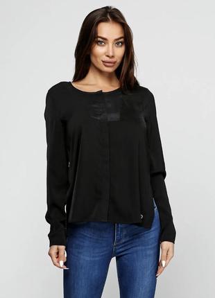 Шелковая блуза в черном цвете от numph