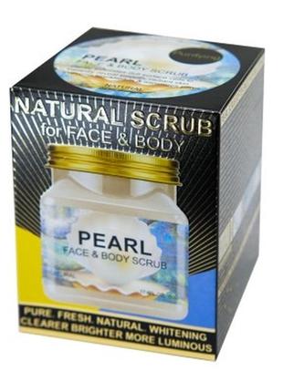 Натуральний скраб для обличчя і тіла wokali pearl face and body scrub з перлами 500 мл3 фото