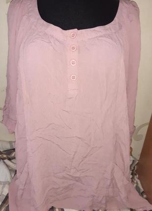 Рожева подовжена блуза glamrosa р48