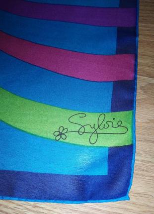 Silvia красивый винтажный шелковый платок2 фото