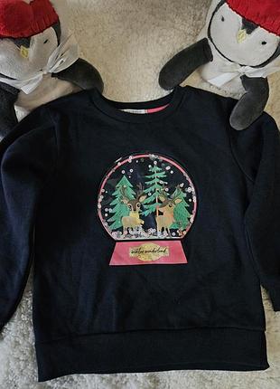 Теплый новогодний свитшот бренда primark
