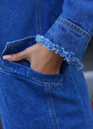 Женская джинсовая меховая парка/куртка с принтом- с капюшоном меховым.8 фото
