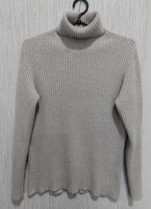 Новий кашеміровий светр гольф в рубчик cachemire/cashmere  італія