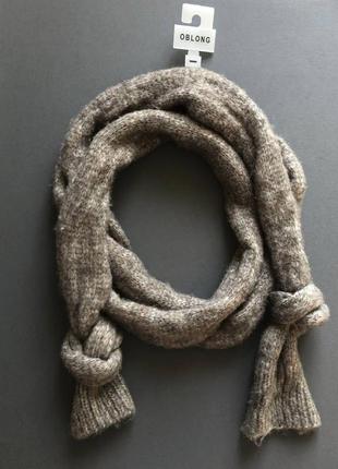 Жіночий вузький трикотажний шарф із вузлами mossimo