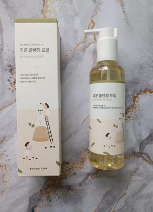 Гідрофільна олія з екстрактом чорних соєвих бобів round lab soybean cleansing oil 200 мл
