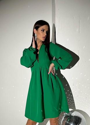 Яскрава святкова сукня зеленого кольору 42/446 фото