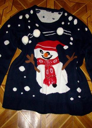 Новогодний свитер унисекс livergy (р.xl-xxxl)1 фото