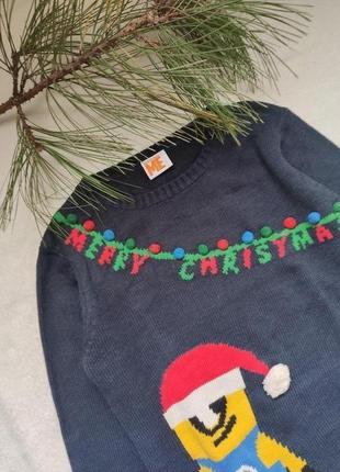 Детский новогодний свитер с миньоном, размер 13 лет2 фото