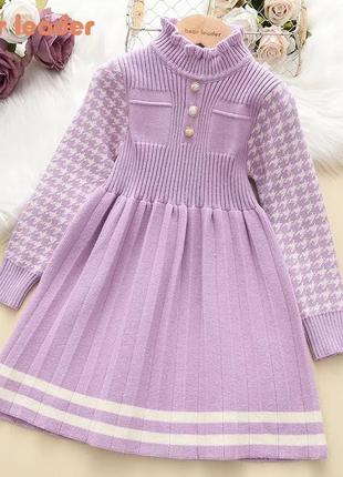 Детское вязаное платье