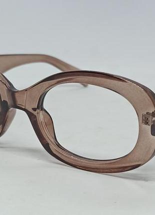 Оправа для окулярів в стилі celine бежева прозора