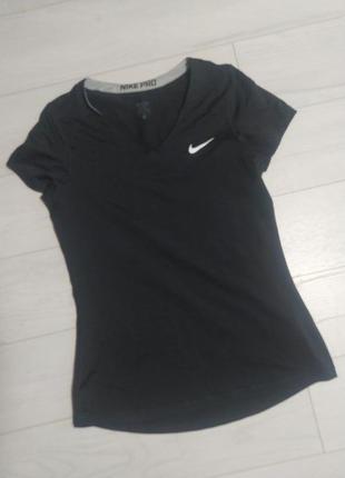 Спортивная футболка nike pro dri fit core v-neck размер l