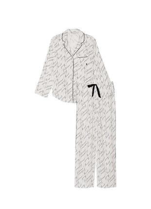 Теплая фланелевая пижама flannel long pajama set от victoria's secret3 фото