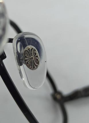 Chrome hearts оправа для очков черная металлическая ромбовидная5 фото